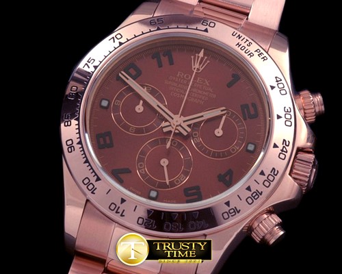 롤렉스 2015 RG/RG Brown Numerals A7750 Sec@6 -ROLDYT0144
