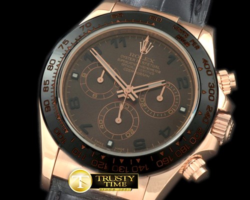롤렉스 Daytona 116515 RG/CER/LE Brown A7750 Sec@6 -ROLDYT0150