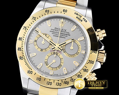 롤렉스 Daytona TT YG/SS Gray Stick JF A7750 -ROLDYT0183A