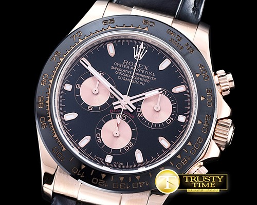 롤렉스 Daytona Ref.116515 RG/LE Black/Rose Noob A7750 Mod -ROLDYT0197A