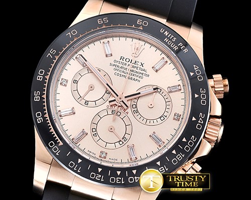 롤렉스 Daytona Cer RG/RU Rose Gold Diams JF Ult A7750 -ROLDYT0230