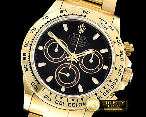 롤렉스 Daytona 116508 YG/YG Black/Stick BP A7750 4130 Mod -ROLDYT0234A