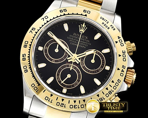 롤렉스 Daytona 116503 YG/SS Black/Stick BP A7750 4130 Mod -ROLDYT0234B