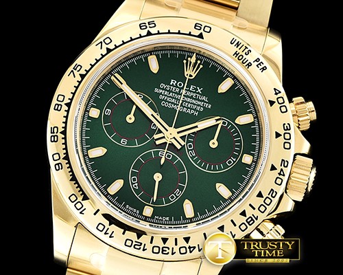 롤렉스 Daytona 116508LN YG/YG Green/Stk ARF Asia 4130 Mod -ROLDYT0236