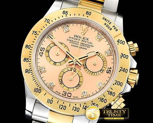 롤렉스 Daytona 116523 YG/SS Gold Diam OMF A7750 Mod -ROLDYT0242C