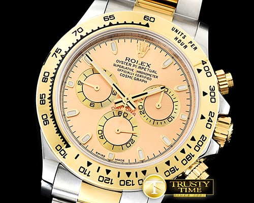 롤렉스 Daytona 116523 YG/SS Gold Stk OMF A7750 Mod -ROLDYT0242H