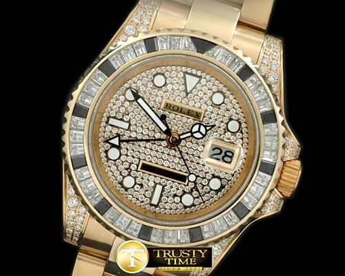 롤렉스 FG/Diam Anni GMT SS Diam Swiss Eta 2836 GMT Hand In -ROLGMT073A