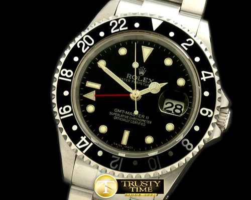 롤렉스 GMT II 16710 SS Black Swiss 2836/3186 -ROLGMT089A