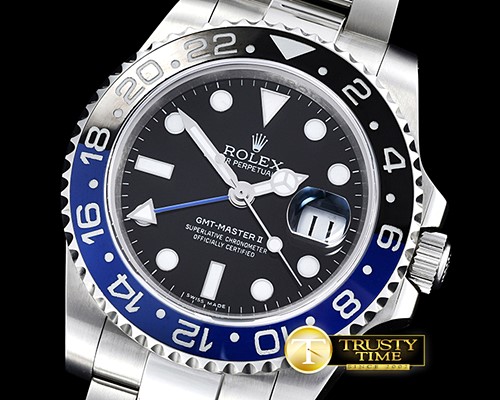 롤렉스 GMT II Blue/Black SS/SS Black BP A3186 Mod -ROLGMT114