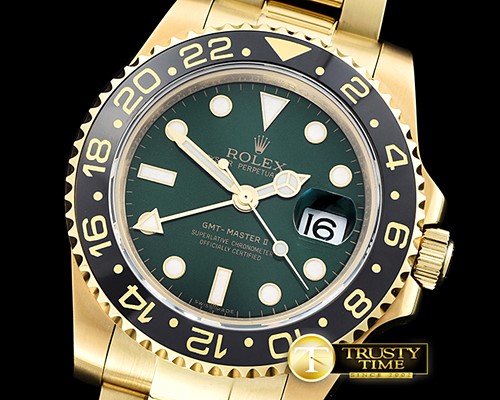 롤렉스 GMT II Ref.116718 YG/YG Green BP A3186 Mod -ROLGMT118