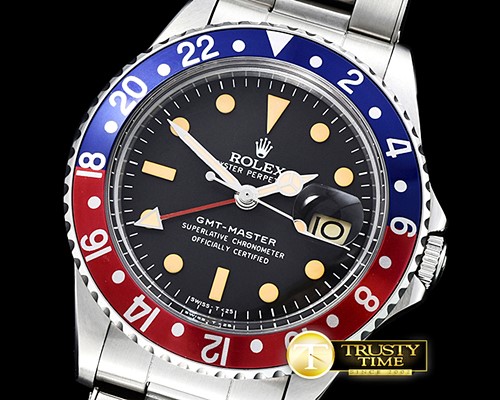 롤렉스 GMT Master Ref.1675 Blue/Red SS/SS Swiss 2836 Mod -ROLGMT122A