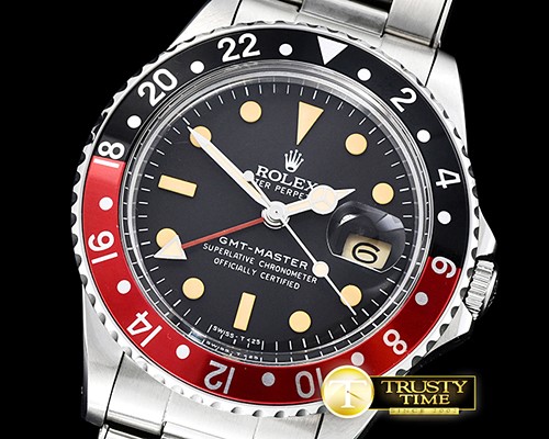 롤렉스 GMT Master Ref.1675 Red/Blk SS/SS Swiss 2836 Mod -ROLGMT122B