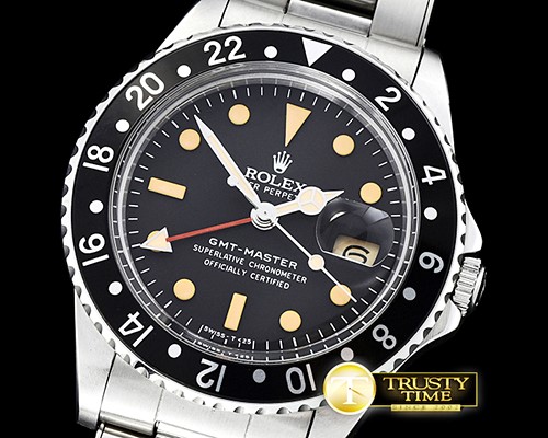 롤렉스 GMT Master Ref.1675 Black SS/SS Swiss 2836 Mod -ROLGMT122C