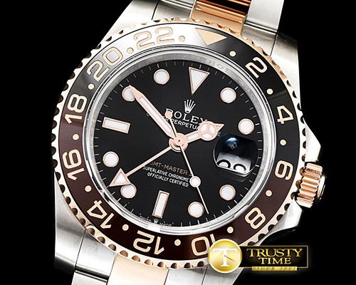 롤렉스 GMT Master II 2018 126711 904L RG/SS Black GMF A283 -ROLGMT134