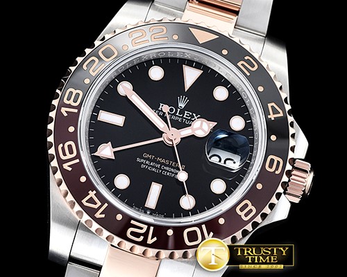 롤렉스 GMT Master II 2018 126711 RG/SS Black BP A2836 -ROLGMT138A