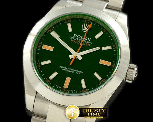 롤렉스 Milguass SS Blk (Green Sapphire) Asia Eta 2836/31 -ROLMIL016A