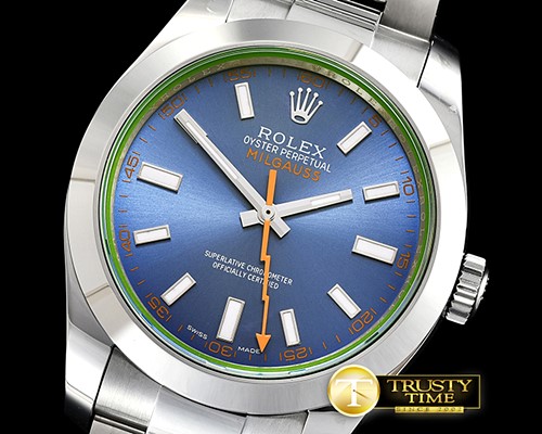 롤렉스 Milgauss Z Blue 116400GV SS/SS Blue BP Asia 3131 -ROLMIL022A