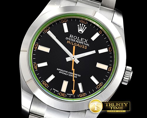 롤렉스 Milgauss Black 116400 M SS/SS Black BP Asia 3131 -ROLMIL022B