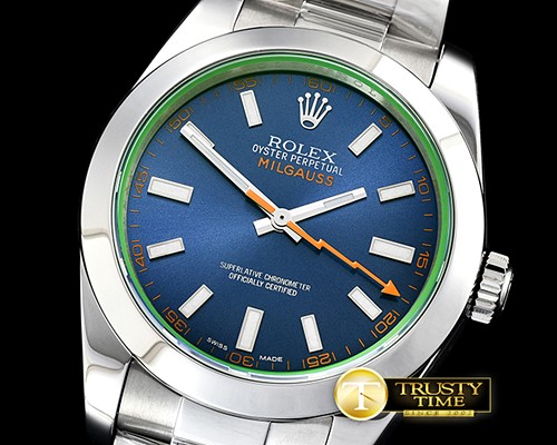 롤렉스 Milgauss Z Blue 116400GV SS/SS Blue ARF Asia 3131 -ROLMIL025B