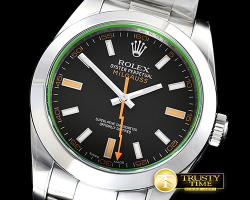 롤렉스 Milgauss Black 116400M SS/SS Black ARF Asia 2836 -ROLMIL026B