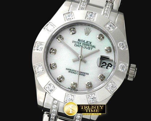 롤렉스 12Diam Bez SS MOP Wht/Diam Asian 2813 -ROLMP014B