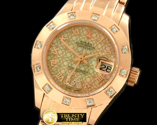 롤렉스 12Diam Bez RG PWhite Graffiti Swiss Eta 2671 -ROLMPL009A