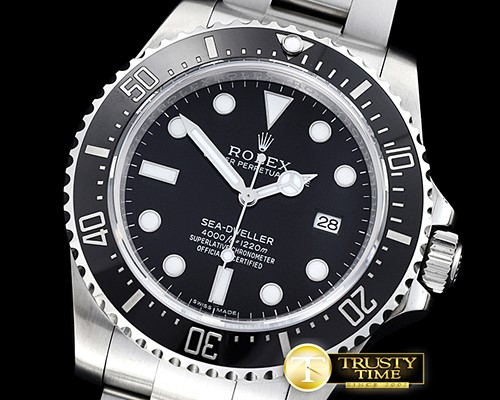 롤렉스 SeaDweller 116600 Cer Bez SS/SS Black Noob A3135 Mod -ROLSD064