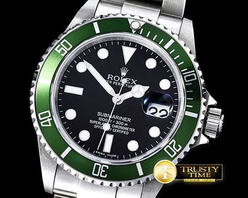 롤렉스 16610 LV Green Submariner BP MY9015 Mod 3135 -ROLSUB0188A