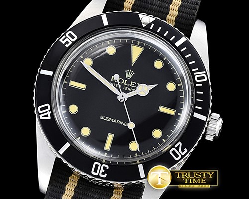 롤렉스 Vintage Sub Ref 6200 SS/NY Black Asia 2836 -ROLSUB0194B