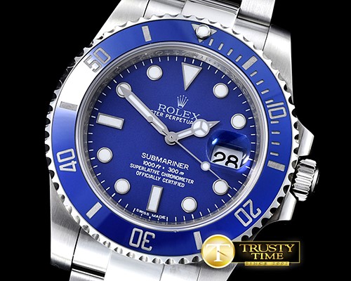 롤렉스 116619 SS Blue Cer Submariner Noob Asia 2836 -ROLSUB0195