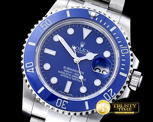 롤렉스 Submariner 116619 SS/SS Blue BP Ult A3135 Mod -ROLSUB0203