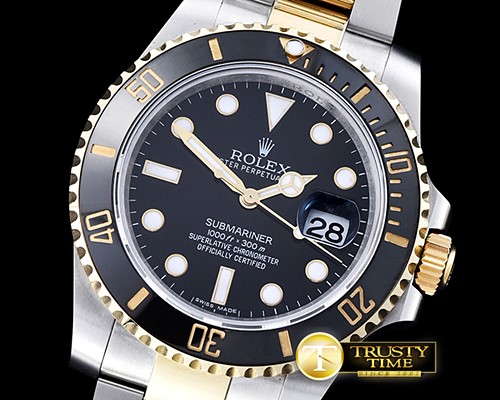 롤렉스 Submariner 116613 YG/SS Black BP Ult A3135 Mod -ROLSUB0205