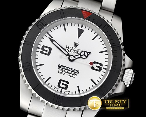 롤렉스 Bamford Commando Submariner SS/SS Wht Asia 2836 -ROLSUB0222A