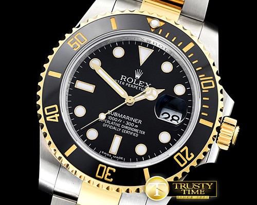 롤렉스 Submariner 116613 YG/SS Cer Bez Blk VRF Asia 2836 -ROLSUB0227B