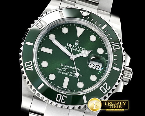 롤렉스 Submariner 116610LV 904L SS/SS Green V9 Noob A2836 -ROLSUB0234A