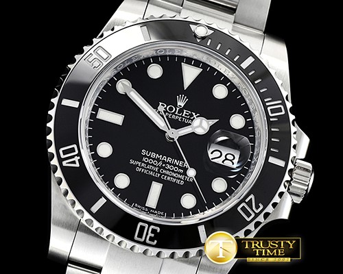 롤렉스 Submariner 116610 904L SS/SS Black V9 Noob A2836 -ROLSUB0234B