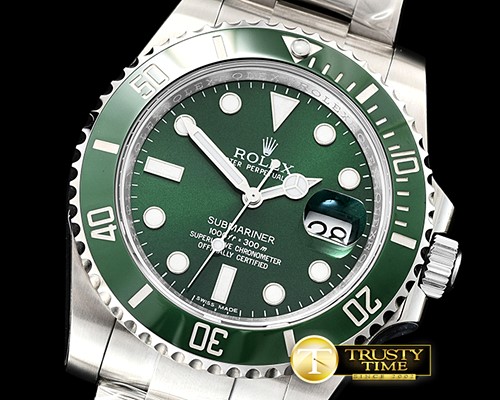 롤렉스 Submariner 116610LV 904L SS/SS Green ARF Ult A2824 -ROLSUB0236