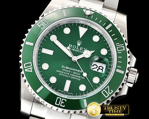 롤렉스 Submariner 116610LV SS/SS Green V8 Noob A2836 -ROLSUB0238