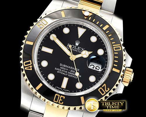 롤렉스 Submariner 116613 Cer YG/SS Black GMF A2836 -ROLSUB0240D