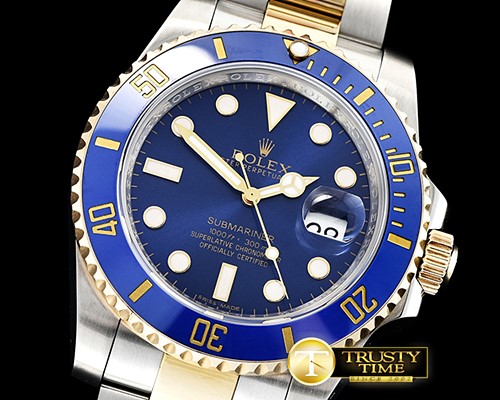 롤렉스 Submariner 116613 Wrapped YG/SS Blue Noob V8 A2836 -ROLSUB0242