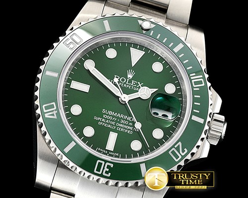 롤렉스 Submariner 116610LV 904L SS/SS Green DJF Asia 3135 -ROLSUB0243