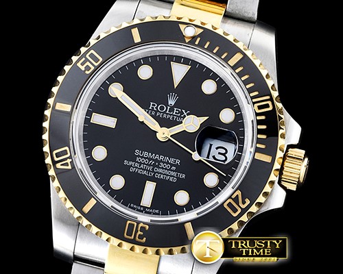 롤렉스 Submariner 116613 Cer YG/SS Blk BP V2 SP Asia 3135 -ROLSUB0250A