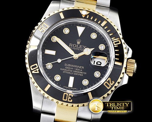 롤렉스 Submariner 116613 Diam YG/SS Blk BP V2 SP Asia 3135 -ROLSUB0251A