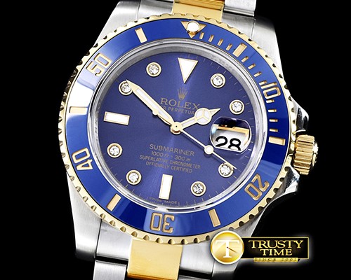 롤렉스 116613 Diam YG/SS Blue BP V2 SP Asia 3135 -ROLSUB0251B