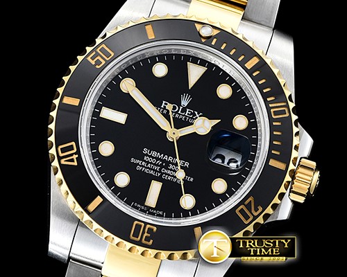 롤렉스 Submariner 116613LN Cer YG/SS Blk KSF Asia 2836 -ROLSUB0253A