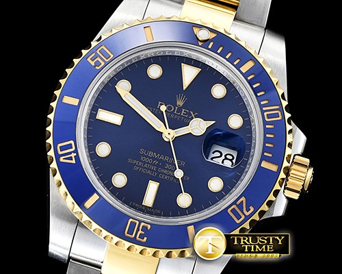 롤렉스 Submariner 116613LN Cer YG/SS Blue KSF Asia 2836 -ROLSUB0253B