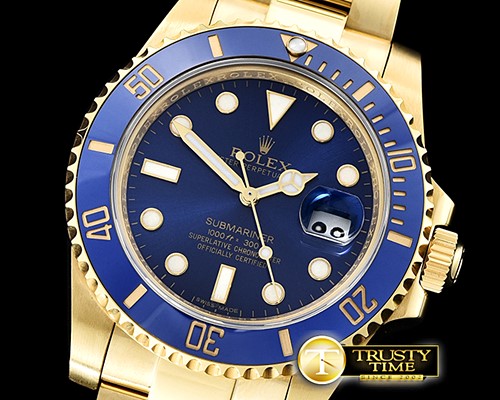 롤렉스 Submariner 116618LN YG/YG Blue KSF Asia 2836 -ROLSUB0253D