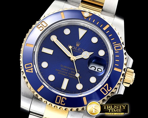 롤렉스 Submariner 116613LN 904L Cer YG/SS Blue ARF SH3135 -ROLSUB0258