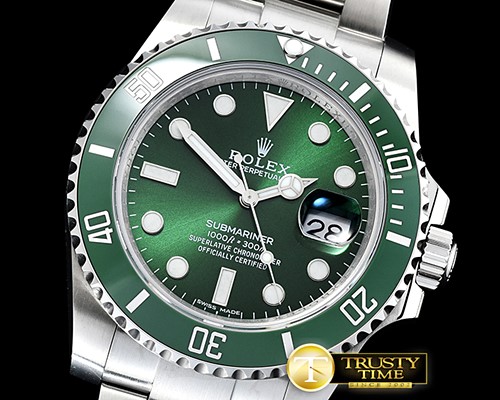 롤렉스 Submariner 116610LV 904L SS/SS Green VRF Asia 3135 -ROLSUB0259A