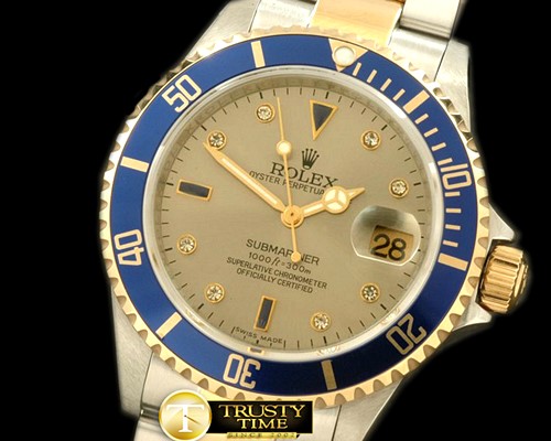 롤렉스 16613 Serti Silver SS/FG TT Sub Swiss 2824/3135 -ROLSUB106B
